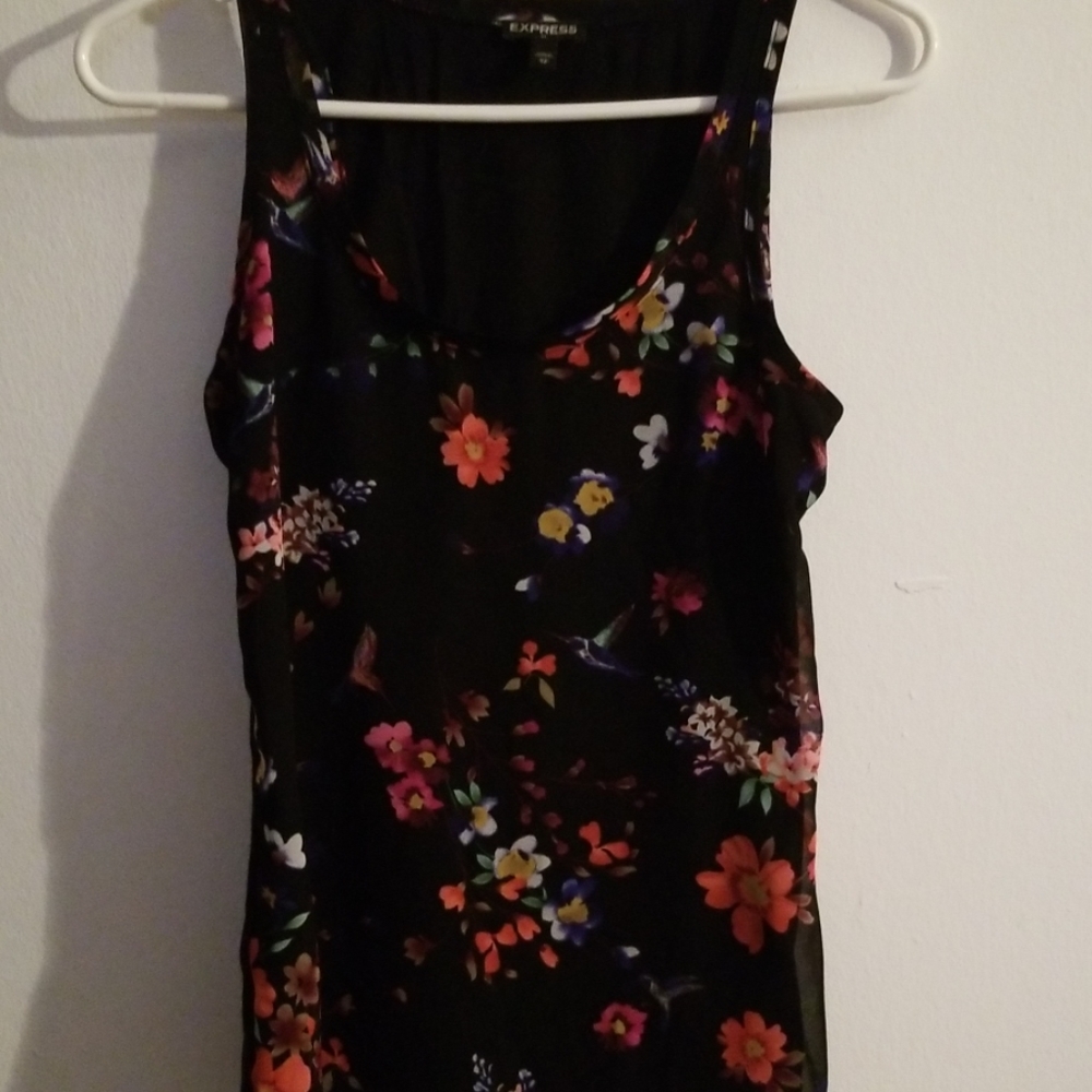 Flowery tank top blouse